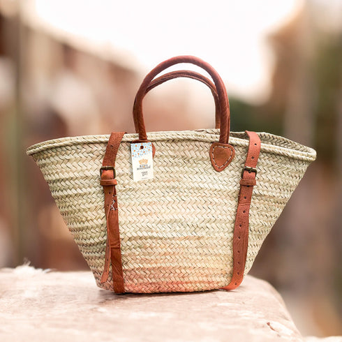 Woven Palm Backpack - Sustainable Market Bag